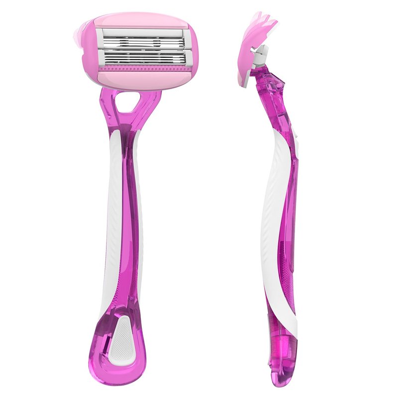 Pure Silk Contour 6 Disposable Razors for Women | 6-Blade Premium Razor Value Pack | Double-Flex Pivoting Head, Dual Moisture Bars Infused with Aloe, Vitamin E, Argan Oil | 3 Packs (9 Total Razors)