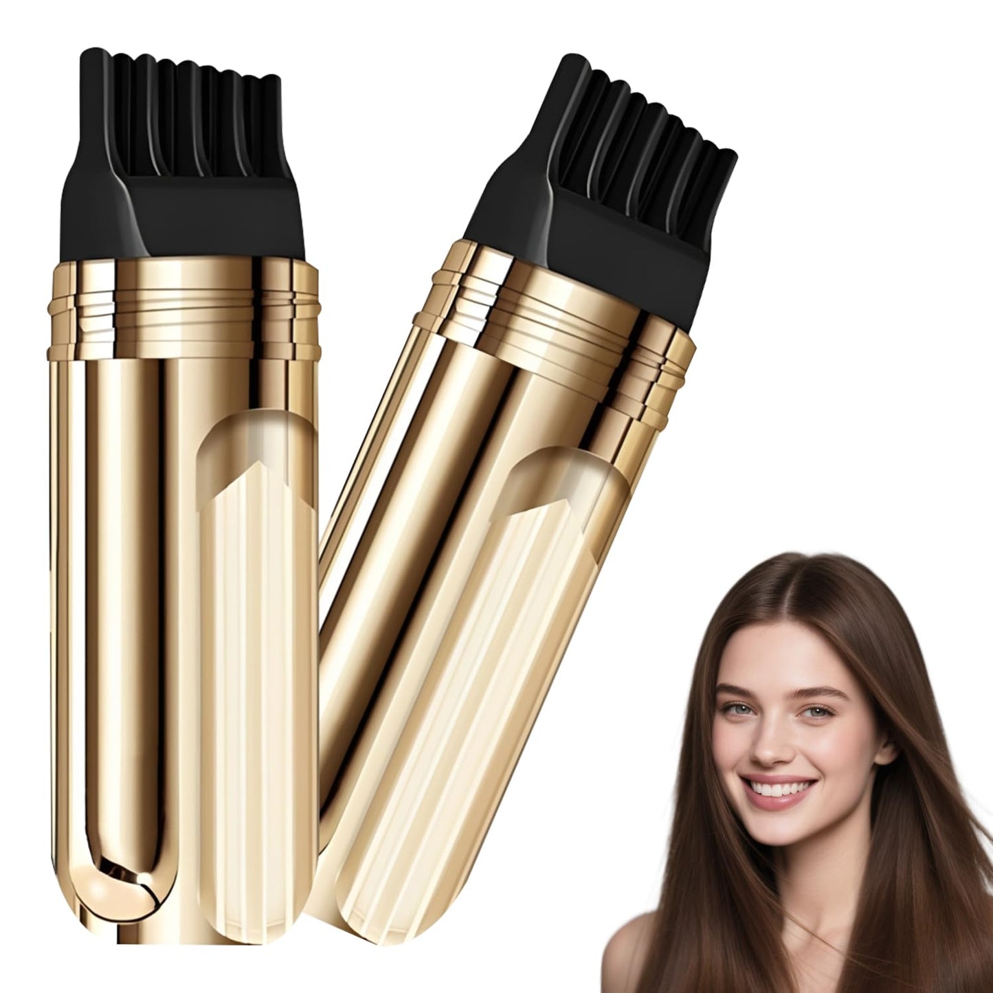 Root-Touch-Up Hair Color Stick & Comb - 2-in-1 Instant Gray Coverage | Waterproof, Sweat-Proof (Black)