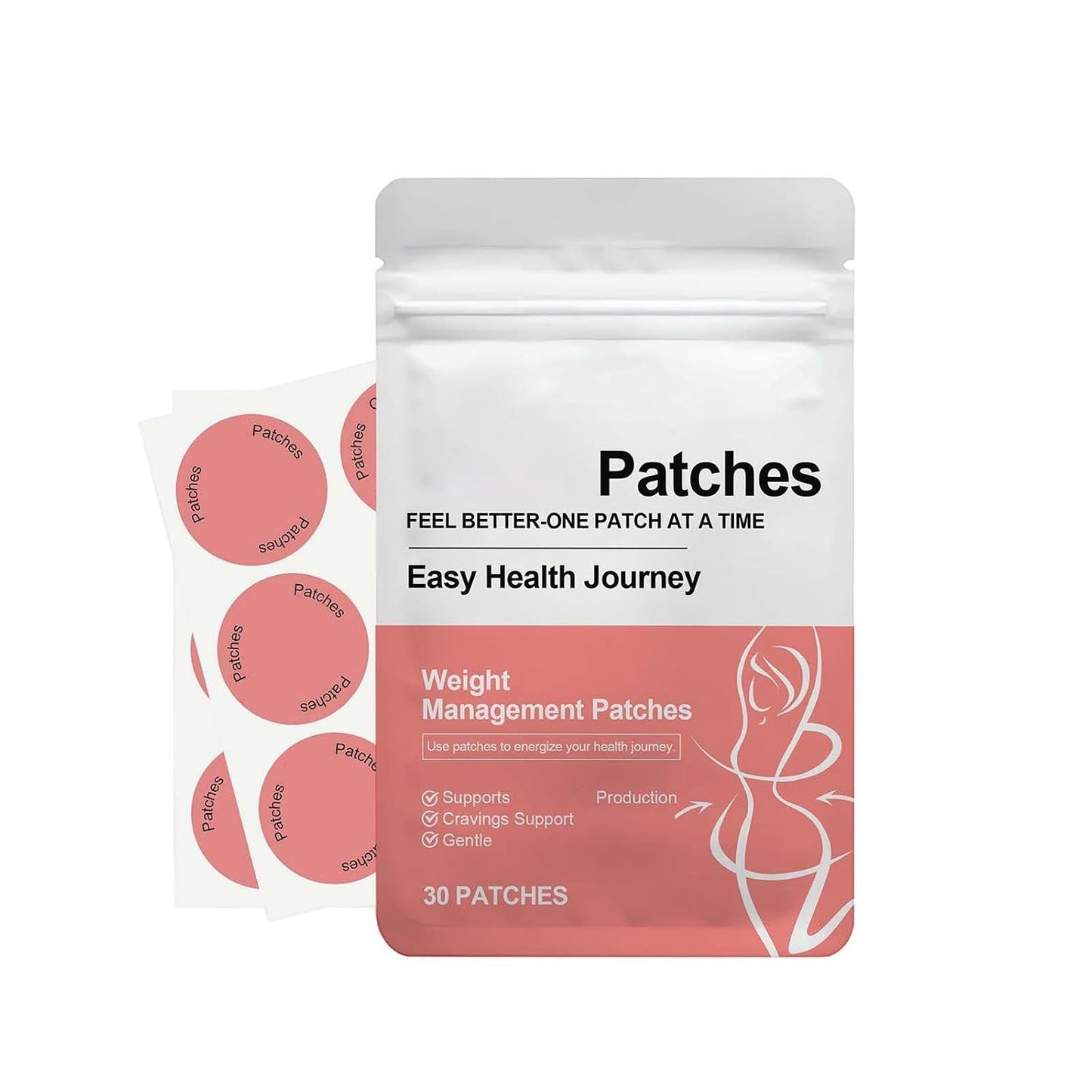 Body Management Control Patches - Cravings Support & Energy Boost | 30 Count for Men & Women