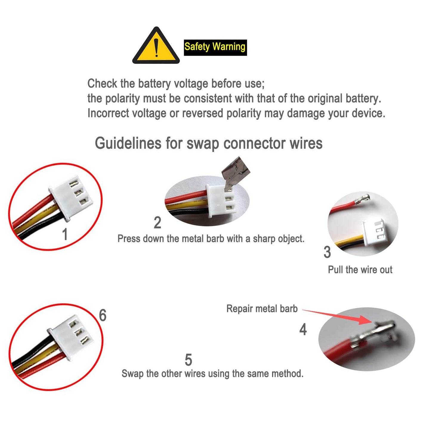 AOLIKES 11.1v 18650 3s1p 2600mAh Rechargeable Battery Pack with XH2.54/3P Plug Connector /5C Cells/Supports Fast Charging / 12.6V Li-ion Batteries