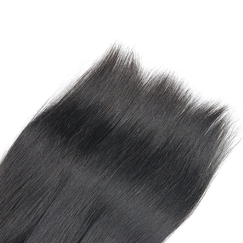Human Hair Bundles Straight Human Hair Bundles 18 20 22 inch Natural Black Straight Bundle Double Weft Brazilian Black Bundle