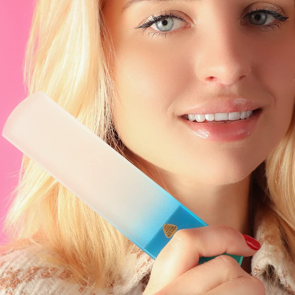 Czech Glass Foot File - BONA FIDE BEAUTY Premium Foot Scraper & Rasp | Includes Protective Sleeve