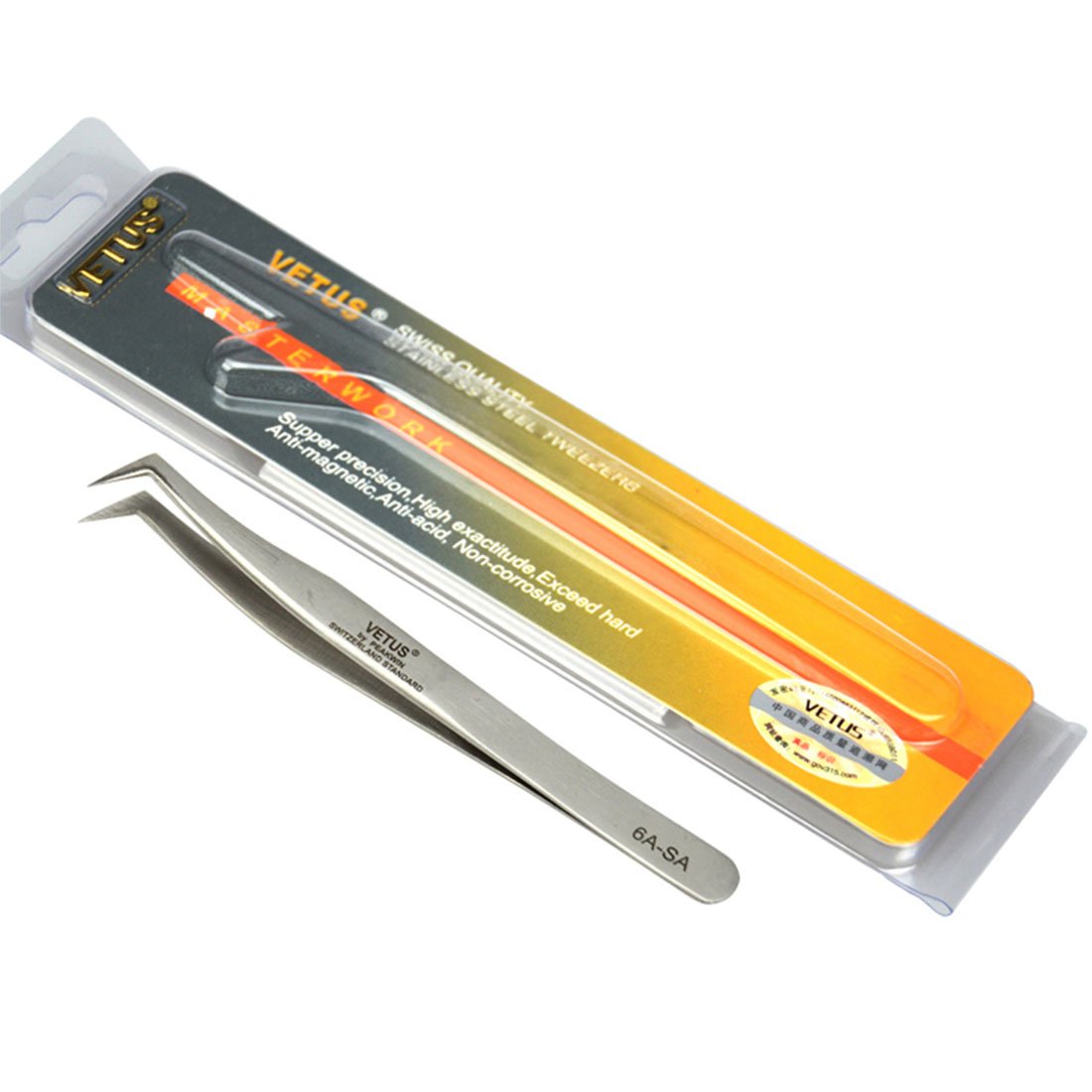 Vetus Eyelash Extesnion Tweezers 3D 6D Volume Individual Lashes Extension Application Tool 6A-SA by Qeelasee