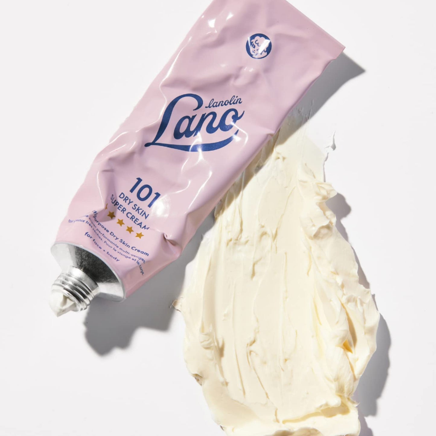 Lanolips 101 Dry Skin Super Cream - Whipped Body Butter & Face Moisturizer - Triple Lanolin, Almond Oil, Shea Butter | 2.02 oz