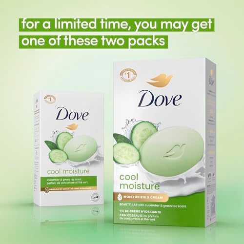 Dove Cool Moisture Beauty Bar Soap, 3.75 oz (Pack of 8) - Refreshing Cleanser