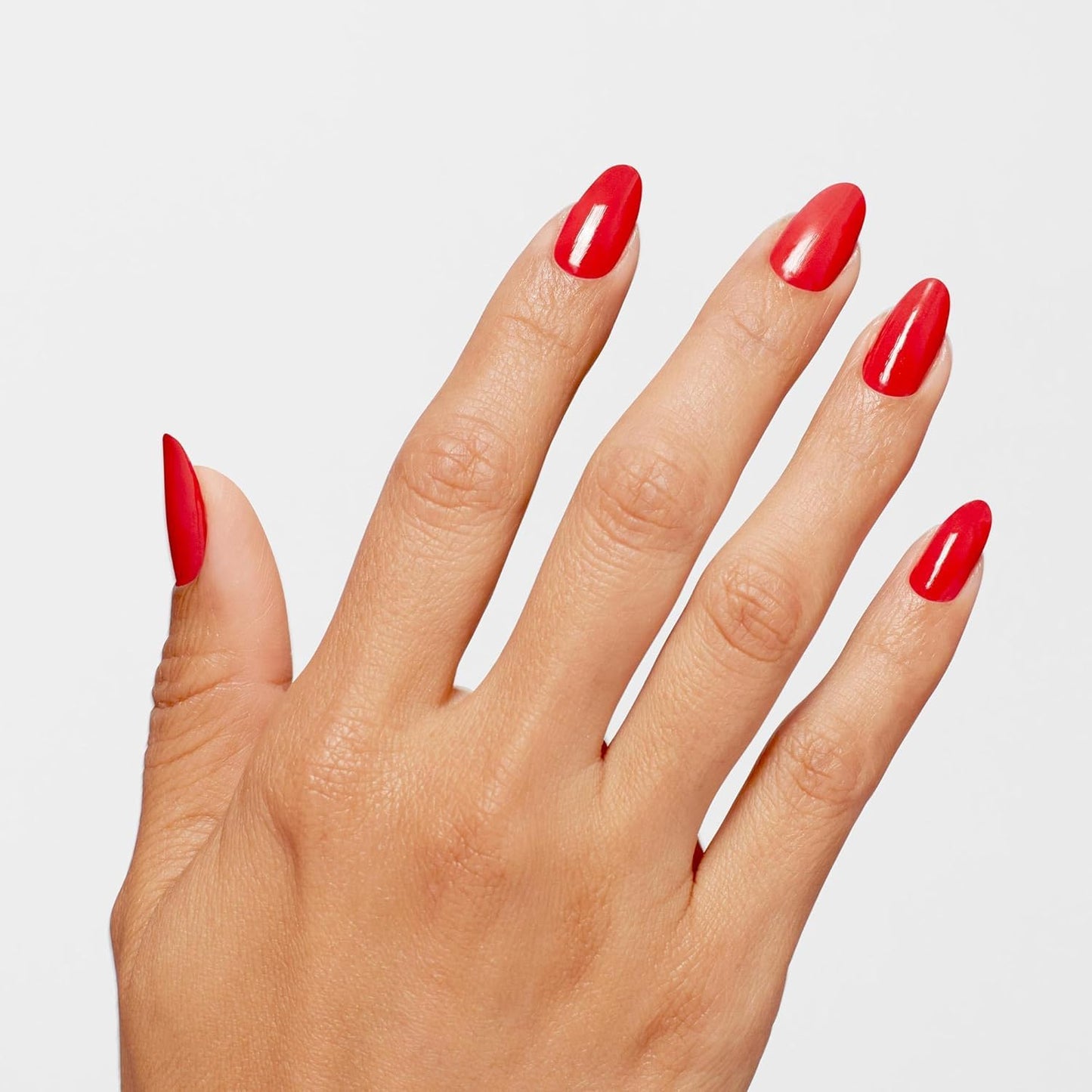 OPI Infinite Shine Cajun Shrimp | Opaque Bright Coral Red Crème Long Wear Gel Like Nail Polish | Vegan, Long Lasting, Streak Free