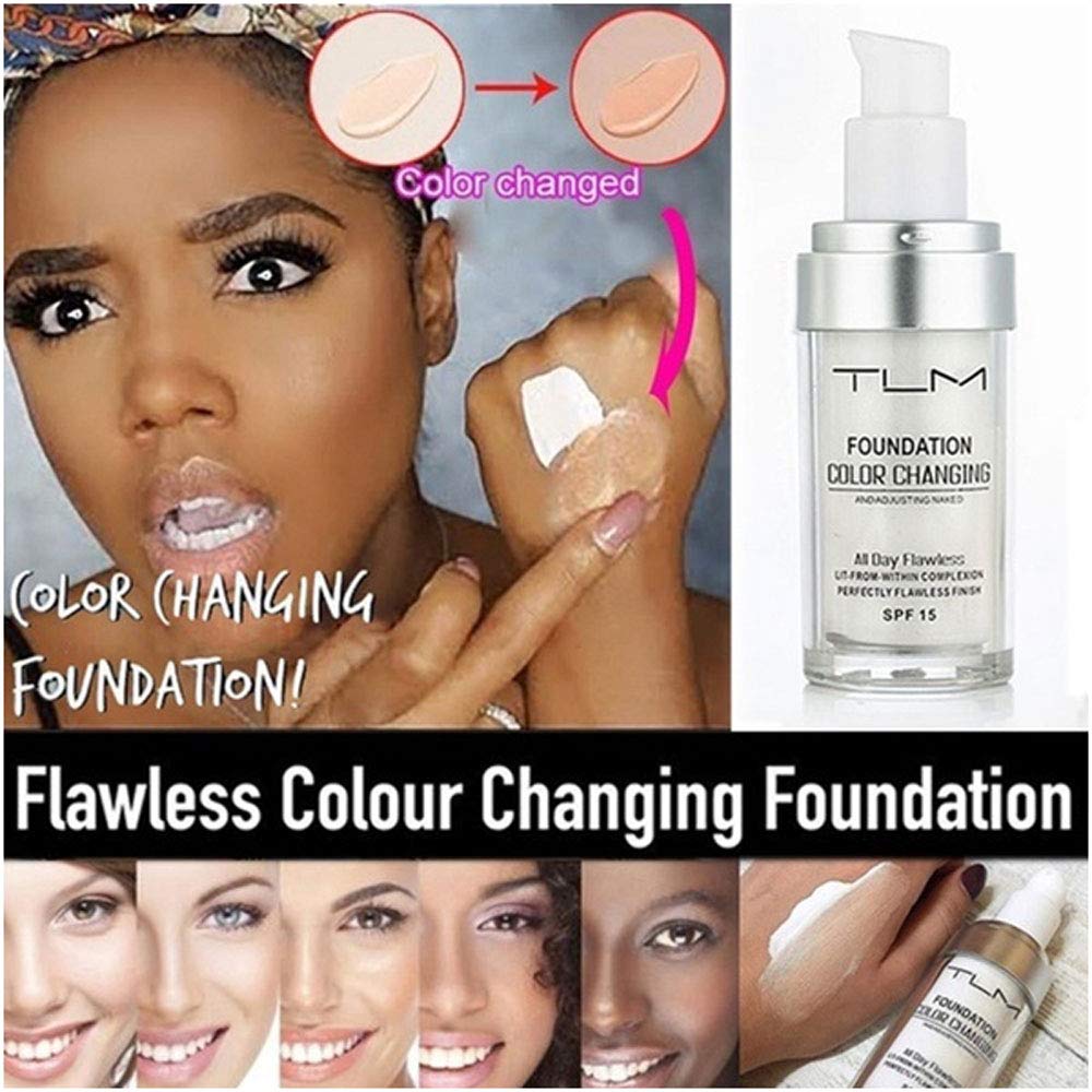 TLM Colour Changing Foundation - Lightweight, Flawless Coverage, Hydrating BB Cream | Adapts to Skin Tone, Hides Wrinkles