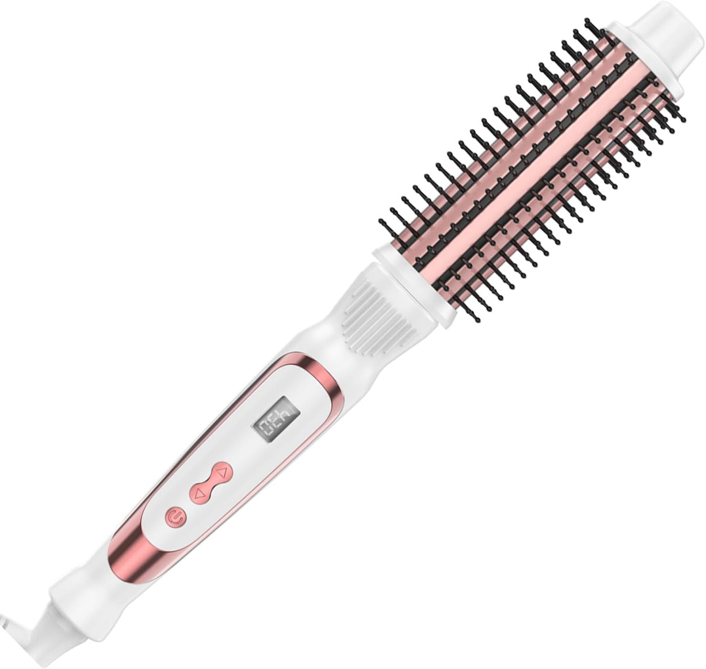 Thermal Brush 0.5 Inch Curling Iron - Volumizing Heated Round Brush | Ceramic Tourmaline Styling Tool (White)