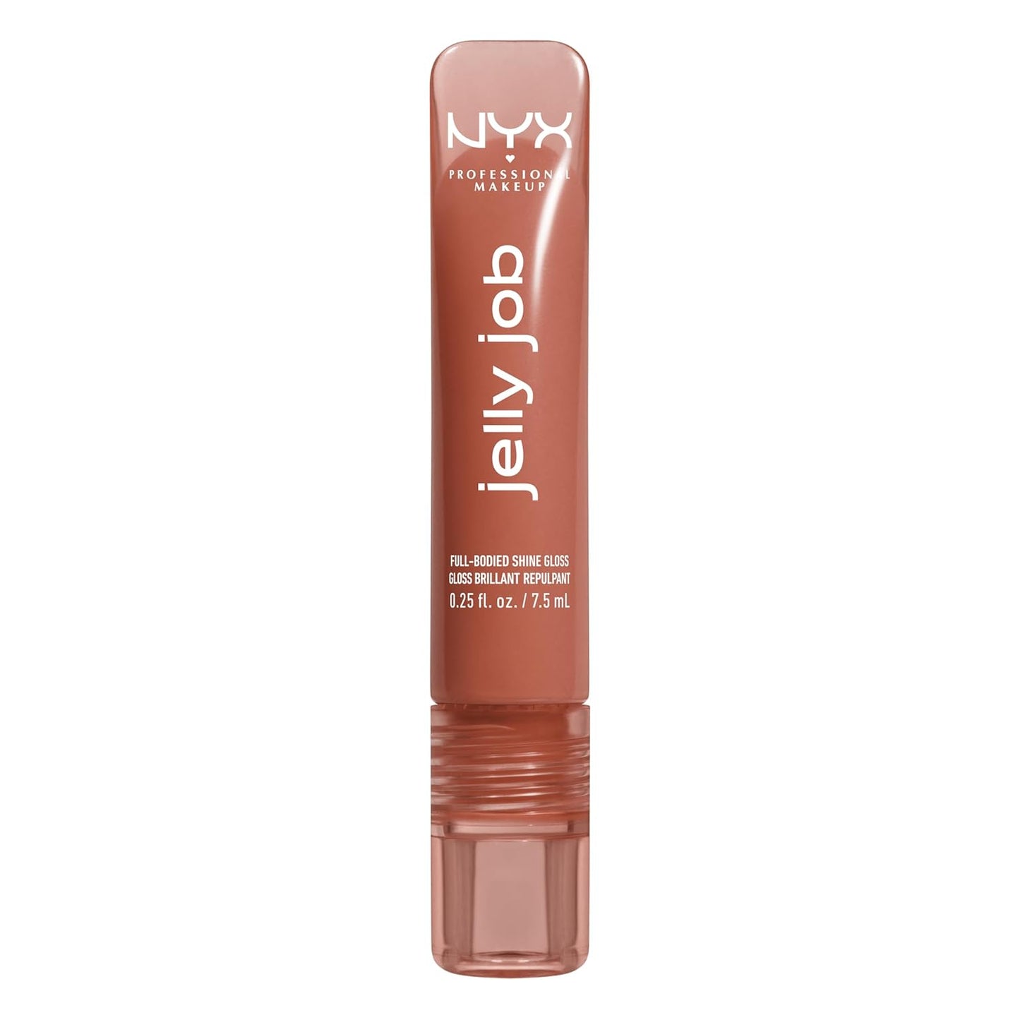 NYX Jelly Job Lip Gloss - Full-Bodied, Smoothing Lip Tint with Hyper-Glossy Shine | Toast N' Jelly (Pale Nude)
