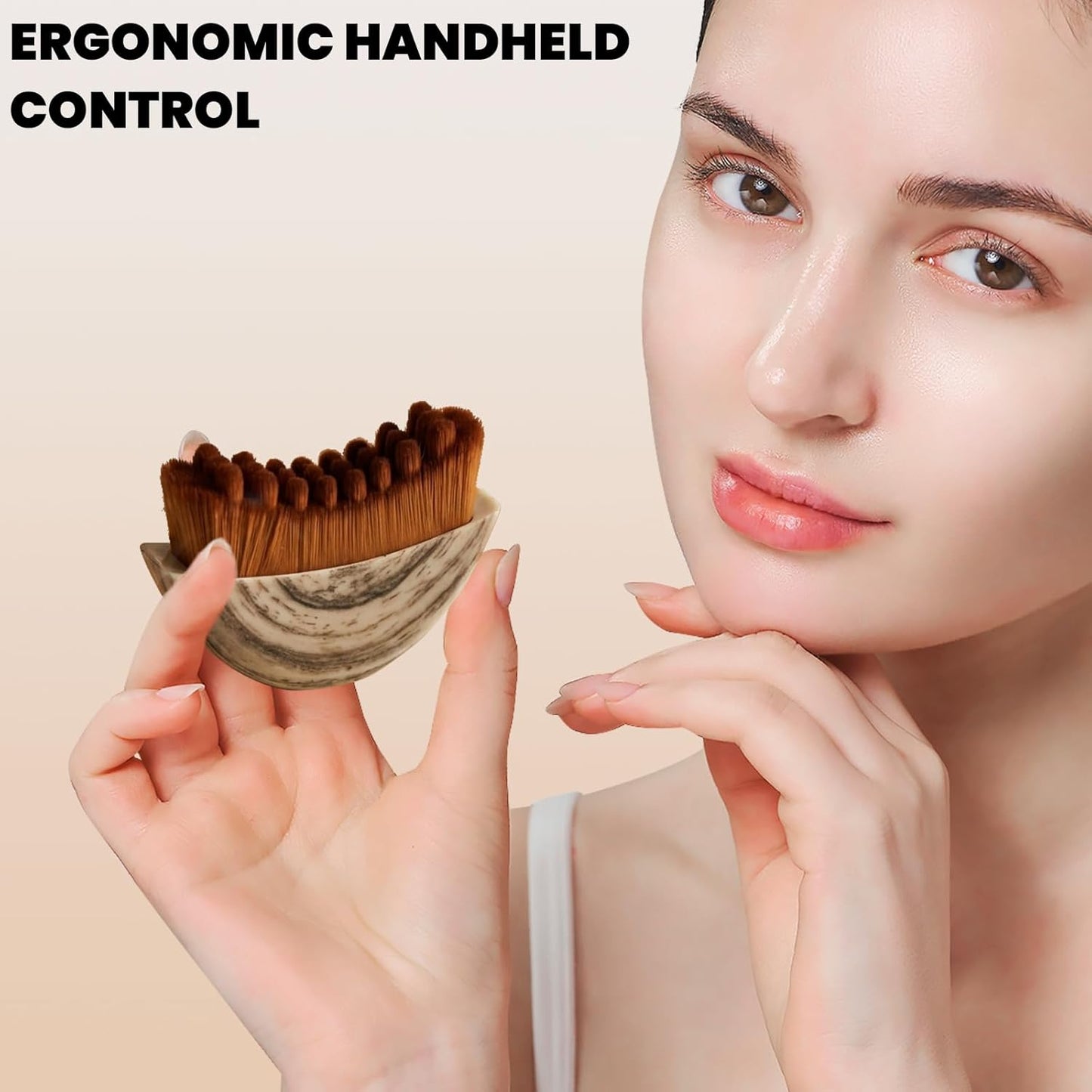 Lymphatic Facial Cleansing Brushes - Dual Pack Manual Exfoliating Scrubbers for Contouring | Gentle Skin Massagers