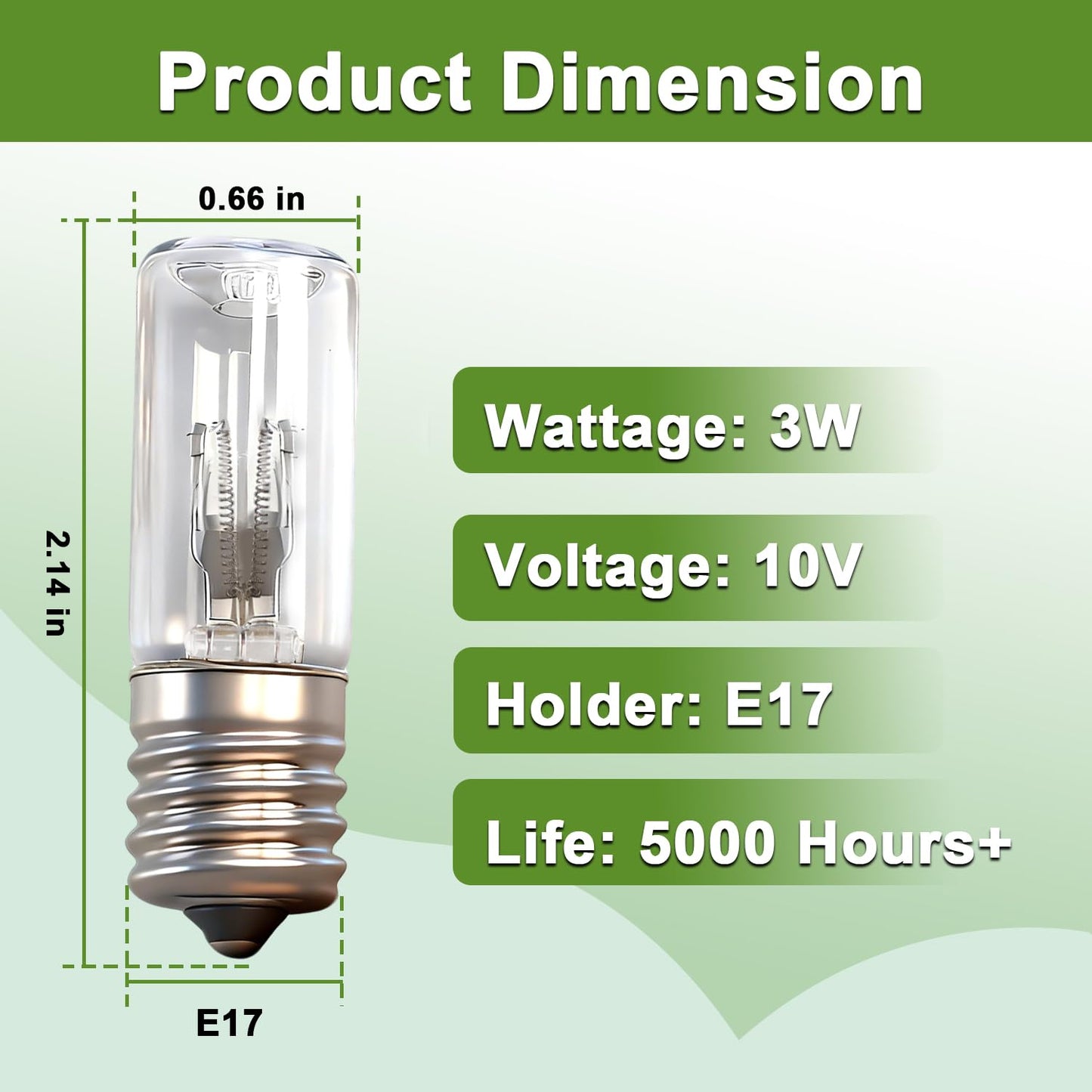 SDRZJX 4PCS E17 3W 10V Light Bulbs Replacement Compatible with Philips Sonicare Charger Base HX6150 HX6160/D HX7990