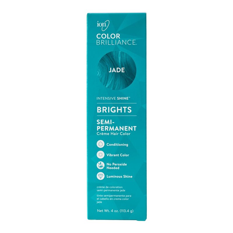 Brights Semi-Permanent Hair Color - Vibrant Jade Shade for Bold Looks