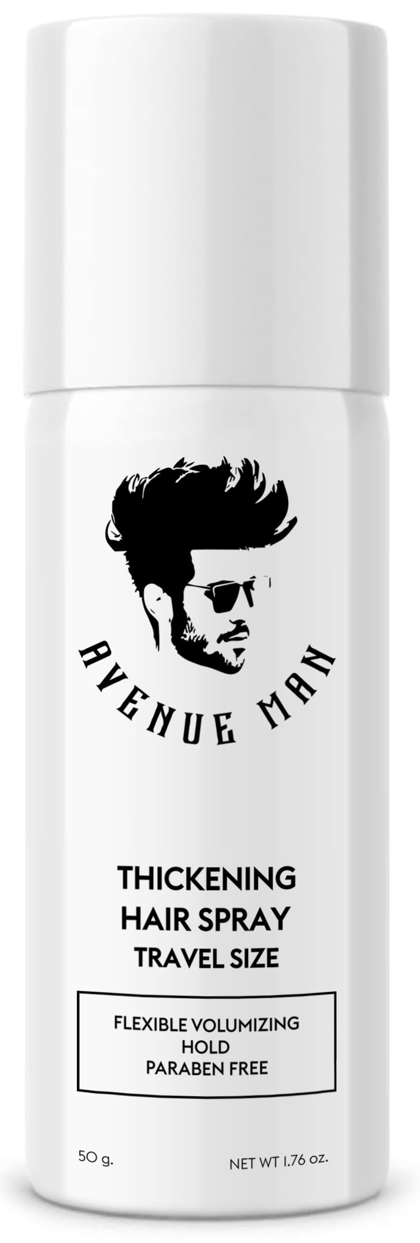 Avenue Man Hair Thickening Spray for Men - Travel Size - Professional Volumizing & Strong Hold Texturizing Spray for Men - Humidity Resistant & Easy Rinse Formula - Mens Hairspray Extra Hold - 1.76 oz