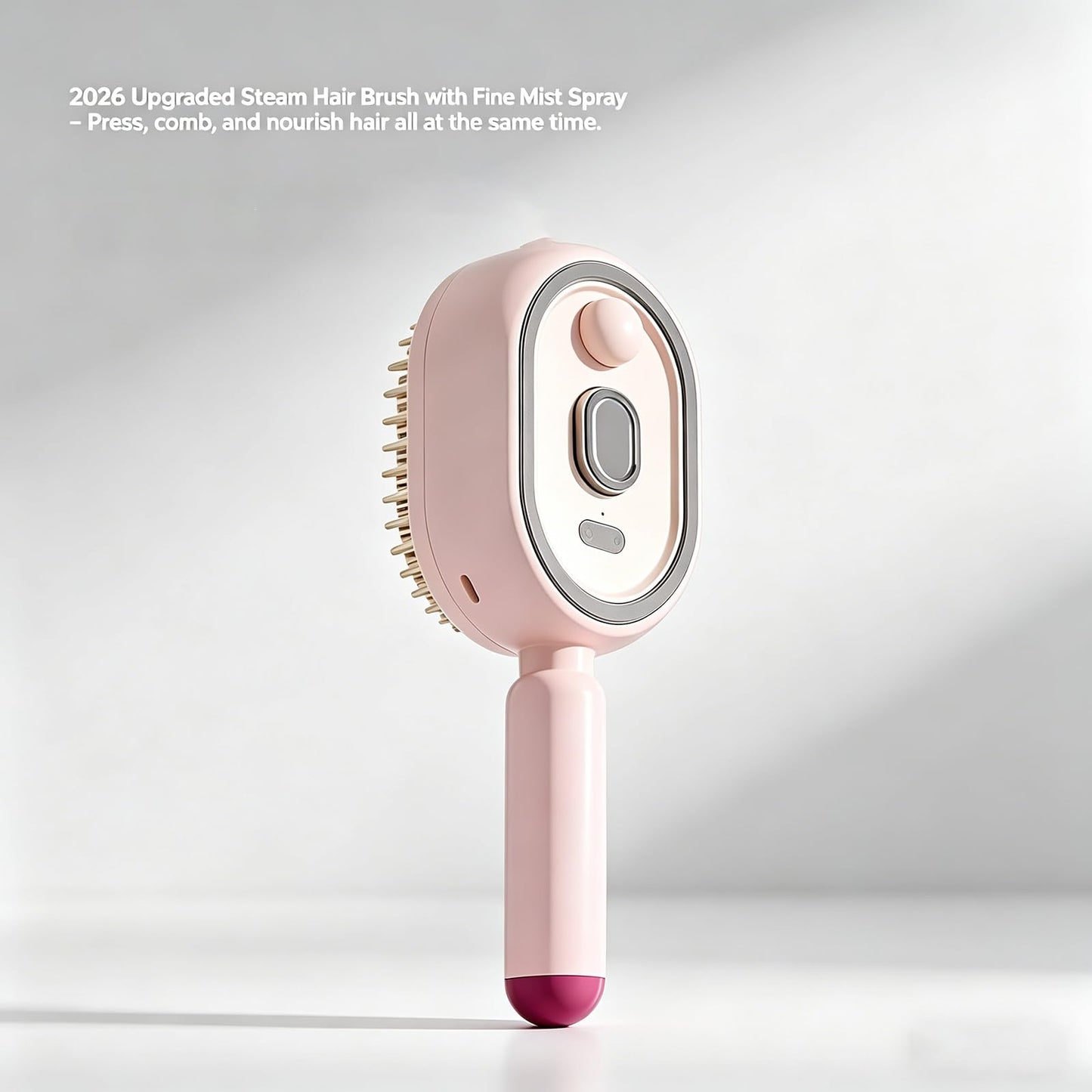 2026 Upgraded Electric Steam Hair Brush for Women, Rechargeable Spray Air Cushion Comb, Detangling & Anti-Static, Reduce Frizz, Smooth & Nourish for All Hair Types (Purple)