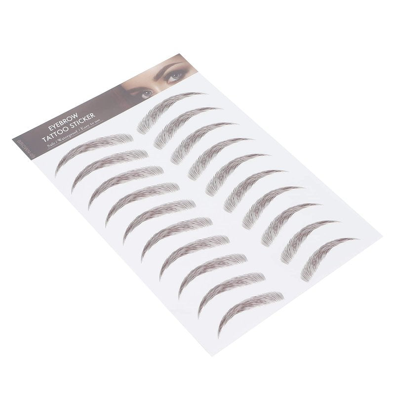 6D Eyebrow Sticker Professional Eyebrow Transfer Sticker Eyebrow Makeup Tool for Women and Girls (Brown)(BROWN-09)