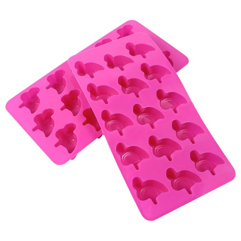 Amosfun Flamingo Cake Mold Set 2 Pcs Silicone Baking Molds for Diy Cakes Desserts Candy and Ice Shapes Non-Stick Flexible 8.5 Inch