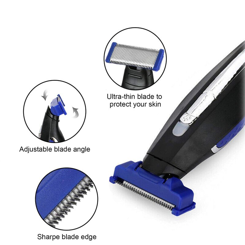 2PCS LinMei Electric Shaver Replacement Head Compatible for 1st Generation Micro Trimmer Solo Shaver for Men with Replacement Charger and Clean Brush