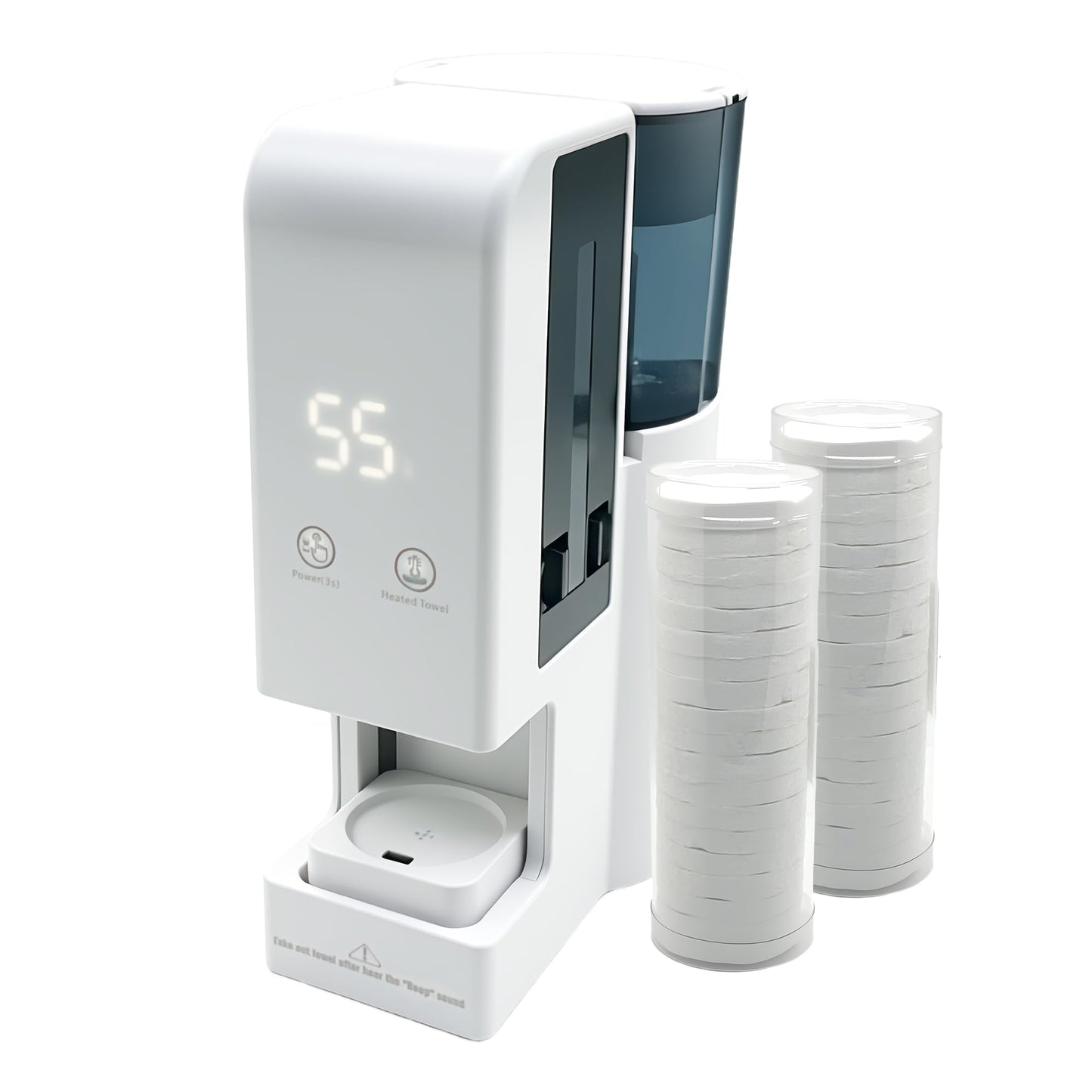 Hot Towel Warmer for Face, 5s Fast Heating Hot Towel Dispenser, Automatic Disposable Towel Warmer, 55°C Constant Temperature, Portable Face Towel Steamer (1PC Face Towel Machine+40PCS Towels)