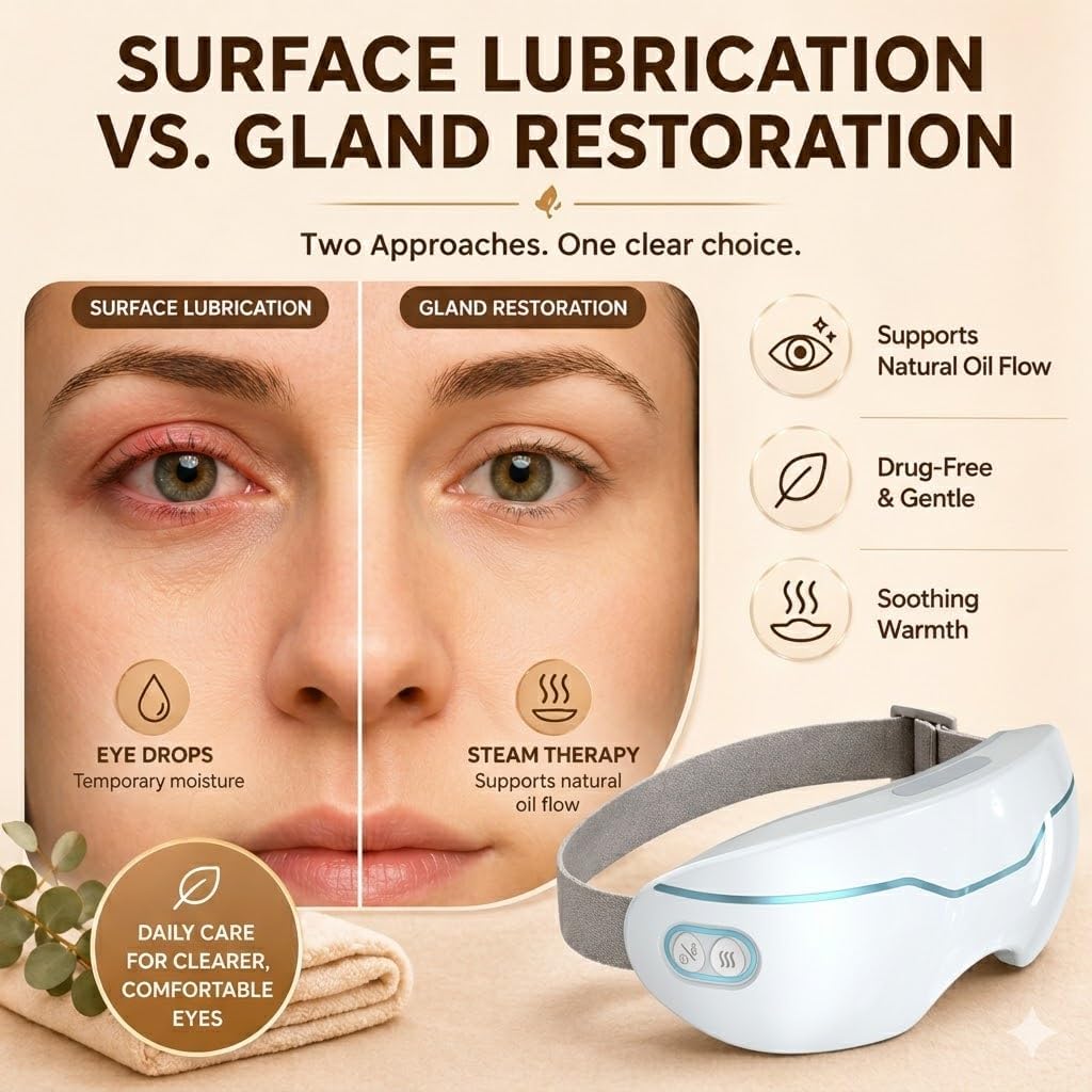 Steam Eye Therapy Pro - Nano Mist Rechargeable Eye Mask for Dry Eyes | 2-Level Heat & Auto-Off Feature