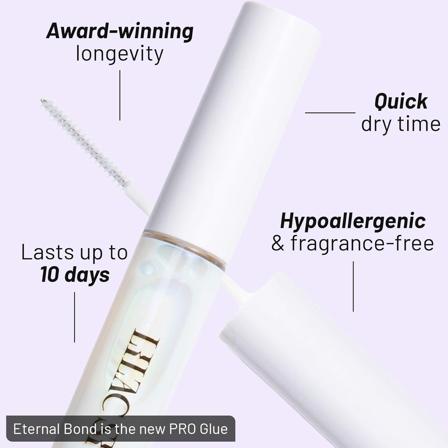 Eternal Bond Clear Lash Glue - Long Lasting, Fast Drying Sealant | Waterproof, Vegan, Reduces Stickiness