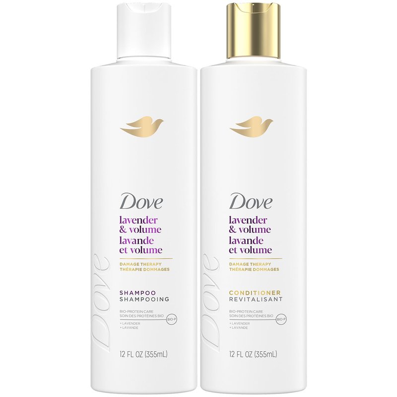 Dove Shampoo & Conditioner - Lavender Volume Therapy for Fine Hair | 12 Oz Each