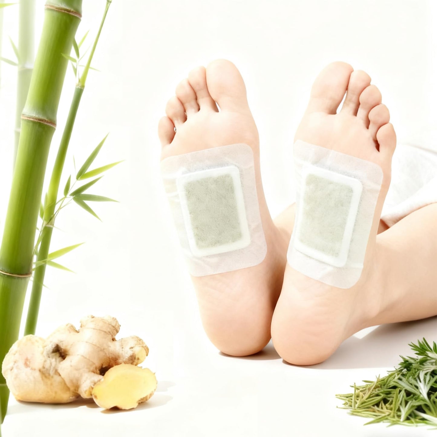 Deep Cleansing Foot Pads, 50 Count Pack with Ginger Oil for Lymphatic Drainage, Stress Relief, Deep Cleansing and Sleep Support