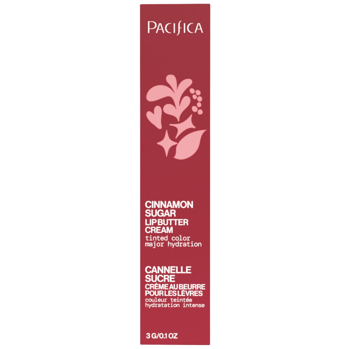 Pacifica Cinnamon Sugar Lip Buttercream, Tinted Lip Balm, Vegan and Cruelty-Free, Cushiony Hydrating Treatment with Vegan Waxes, Oils, Vitamin E, Sheer Buildable Tint