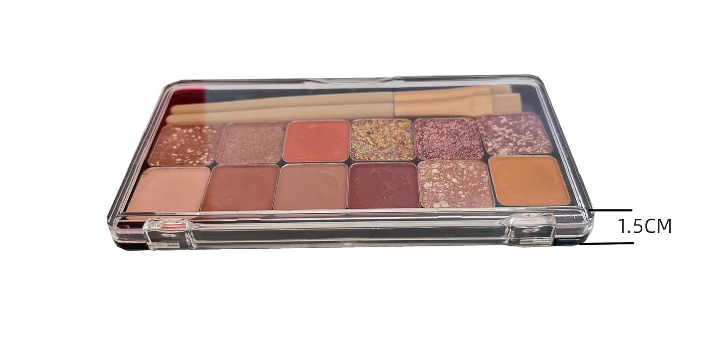Mini Magnet Makeup Dispensing Plate Set - 2 Rectangular Palettes for Eyeshadow & Blush | Includes 10 Metal Stickers