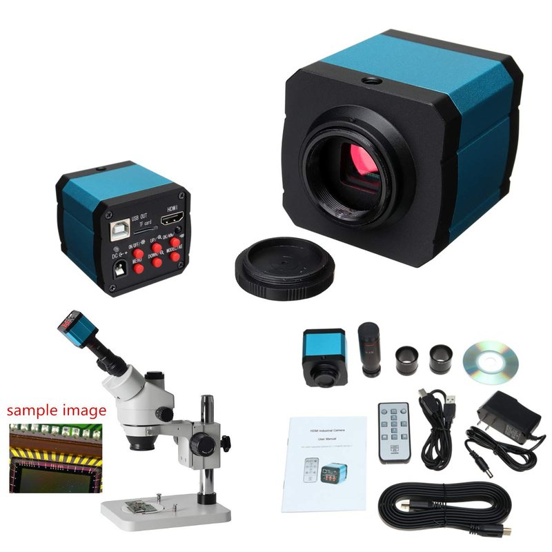 16MP 1080P 60FPS USB C-mount Digital Industry Video Microscope Camera with HDMI Cable