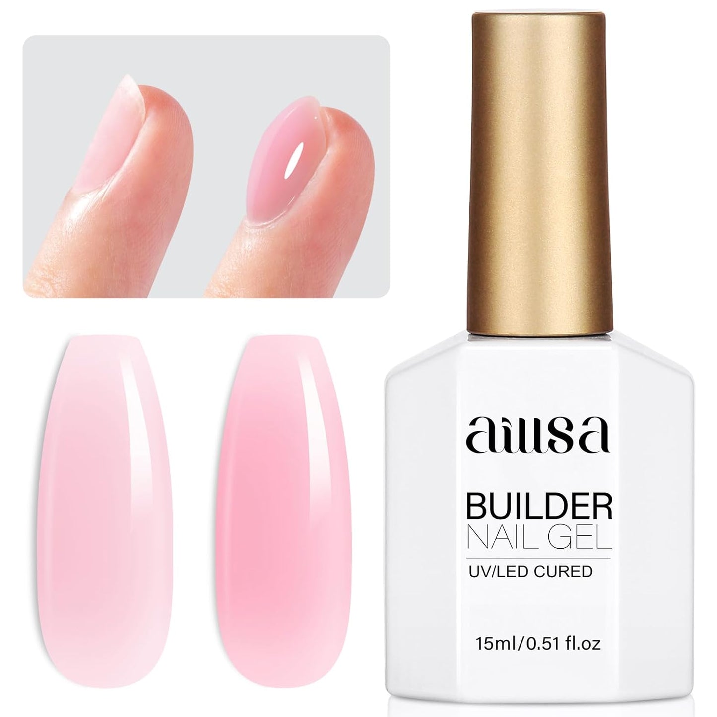 AILLSA Gel Nail Polish - Base & Top Coat for DIY Nail Art | Long-Lasting, High Gloss Shine, 0.51 Fl Oz