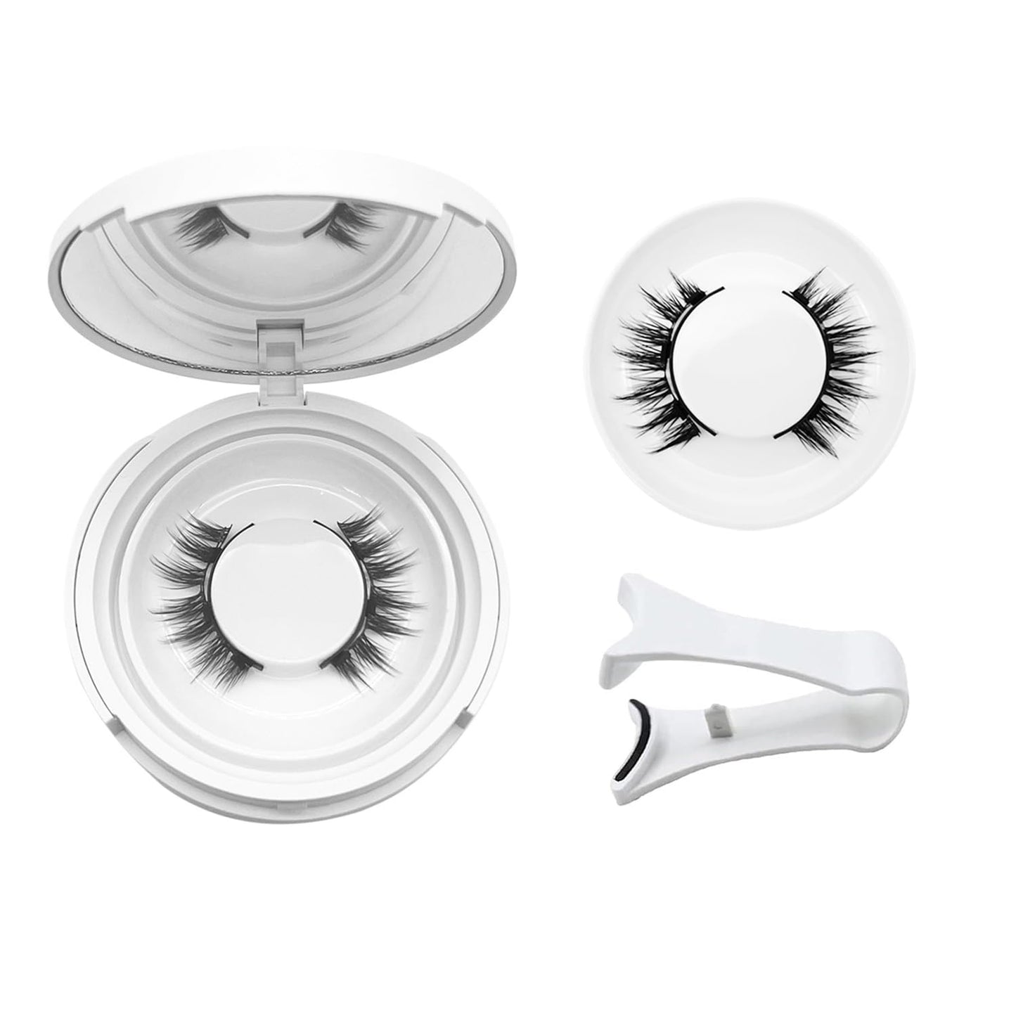 Magnetic Lashes with Applicator,Magnetic Eyelashes Natural Look,Reusable Magnet Lashes No Glue or Liner Needed for Women Daily Use(Simple)