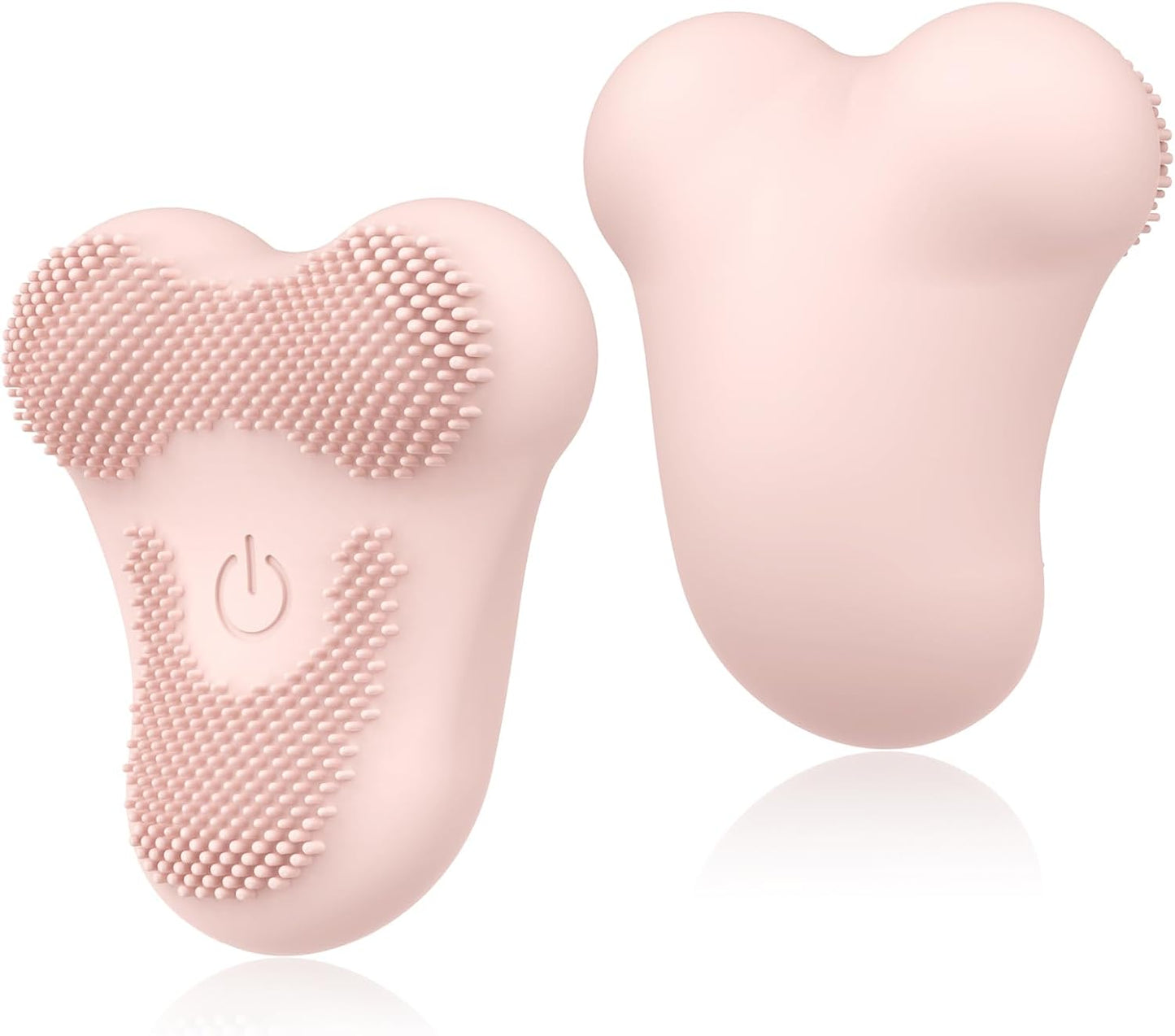 Vibrating Face Massager - Deep Cleansing Silicone Exfoliator & Scrubber | Rechargeable Pink Facial Brush