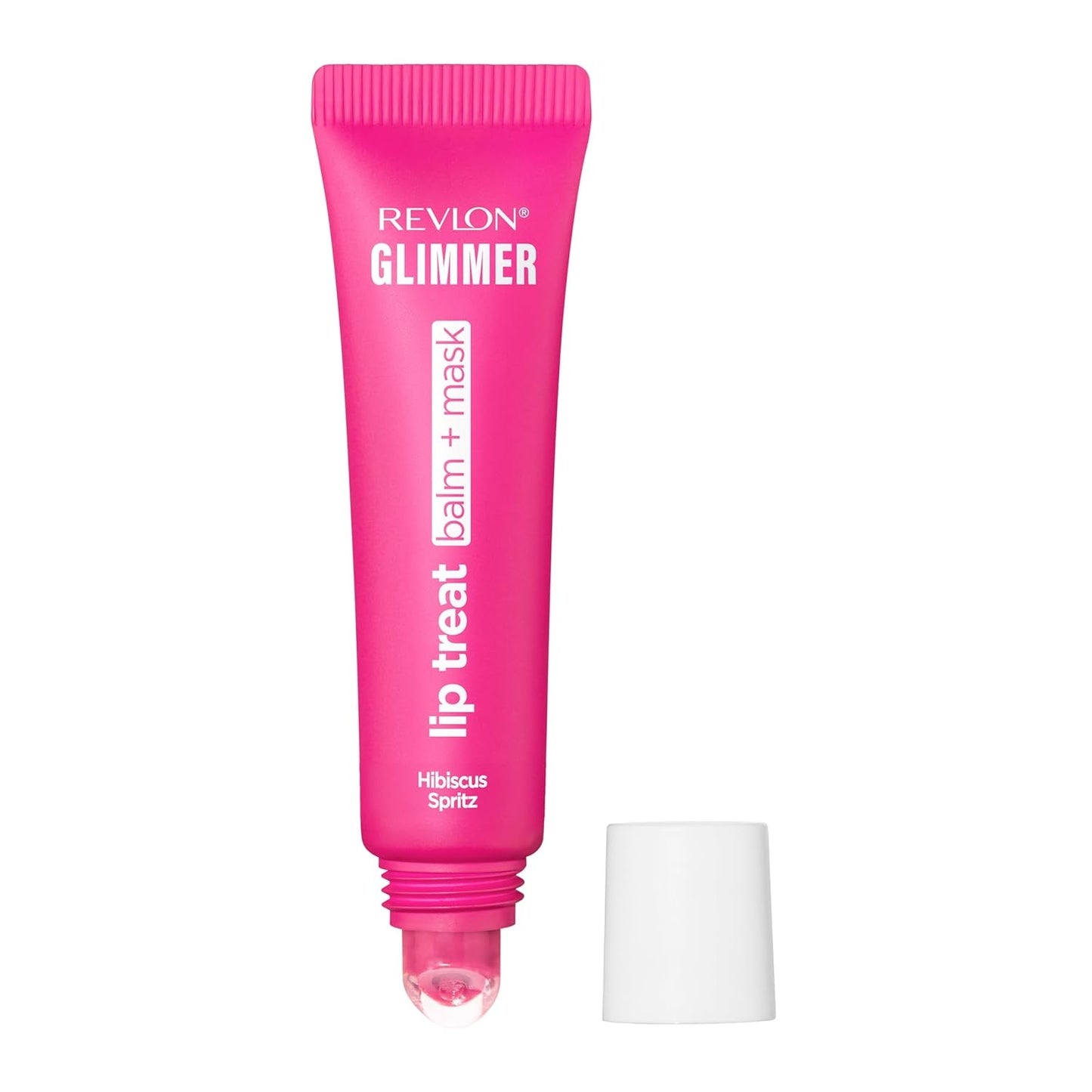 Revlon Glimmer Lip Treat Balm - Overnight Peptide Hydrating Lip Treatment | 005 Hibiscus Spritz, 0.4 fl oz