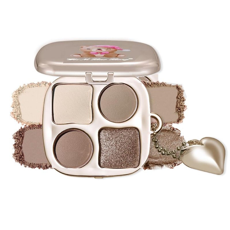 Neutral Nude Cool-Toned Eyeshadow Palette - Matte & Shimmer, High-Pigment, Waterproof Mini Smokey Eye & Contour Palette
