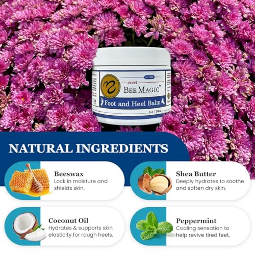 Sweet Bee Naturals Organic Foot Balm - Intensive Cracked Heel Treatment (2 OZ)