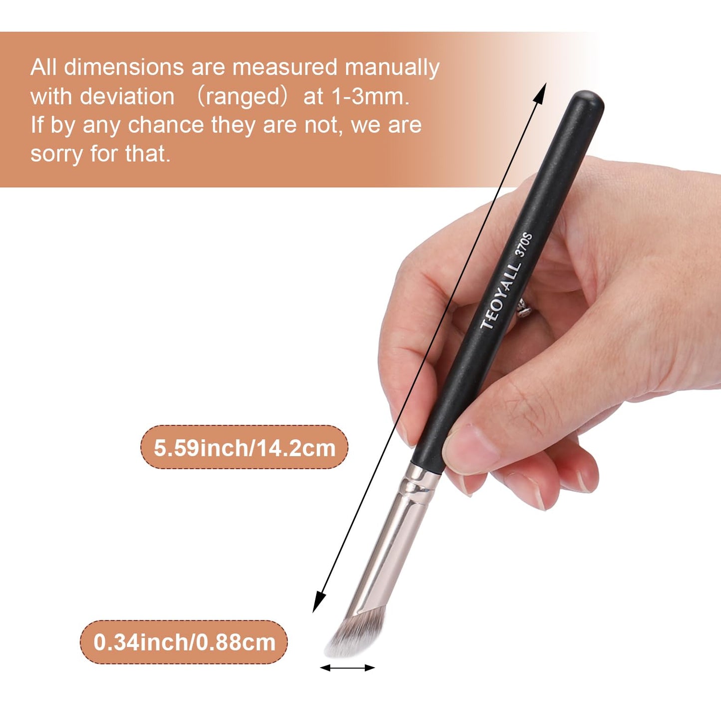 Foundation Contour Conceal Brush Set - 3PCS Angled Synthetic Kabuki Brushes for Blending & Buffing | Liquid, Cream, Powder