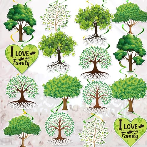 30Pcs Family Tree Hanging Swirls for Family Reunion Decorations