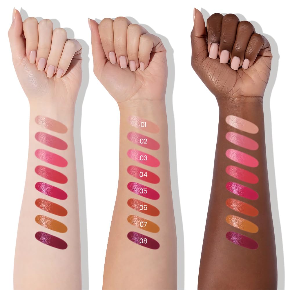 HHLTOH 2Pcs Honey Lipstick Tinted Lip Balm Set - Matte Tint Cream Lipsticks for All Skin Tones,Hydrating Lip Stain,Can be Buildable Nourishing Moisturizing Suitable for Women to Every Day Makeup 02&03