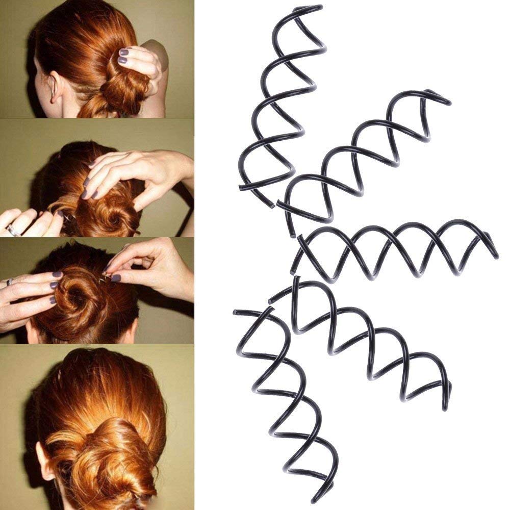 10PCS Spin Pins for Hair, Spiral Bobby Pins for Thick Hair, Metal Hair Twisters, Non-Scratch Hairpins for Women