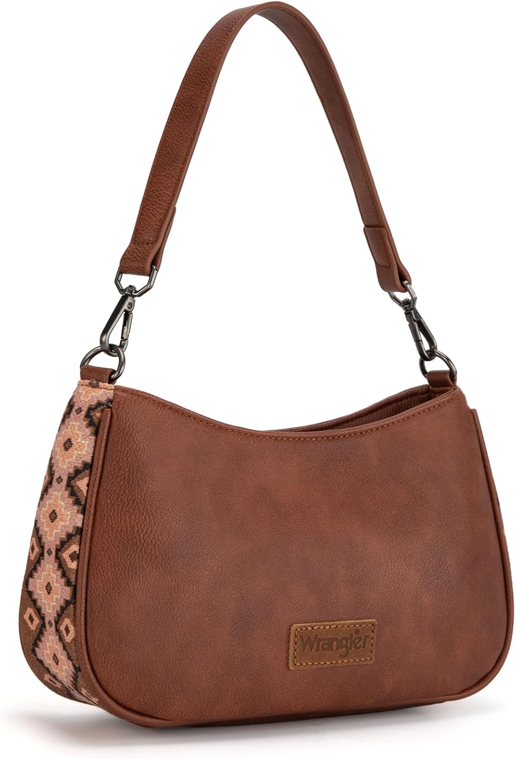 Wrangler Western Shoulder Bag - Women's Aztec Hobo Purse with Detachable Strap | Small Size