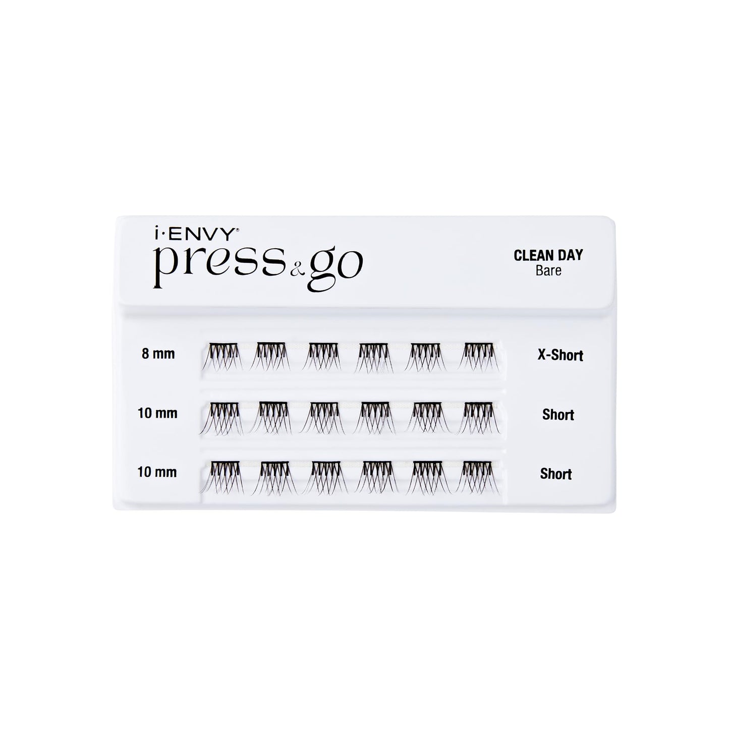i-ENVY Press&Go Self-Adhesive Eyelashes, No Glue Needed False Eyelash Clusters, Easy Application Patented 1 Step Press-On Lashes, No Damage or Residue