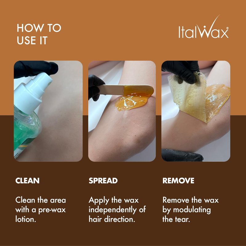 Italwax Classic Line Natural Hard Wax Beads 2.2 lb (1 kg) – Transparent Medium Setting Stripless Wax for Normal Skin & Large Areas – Made in Italy