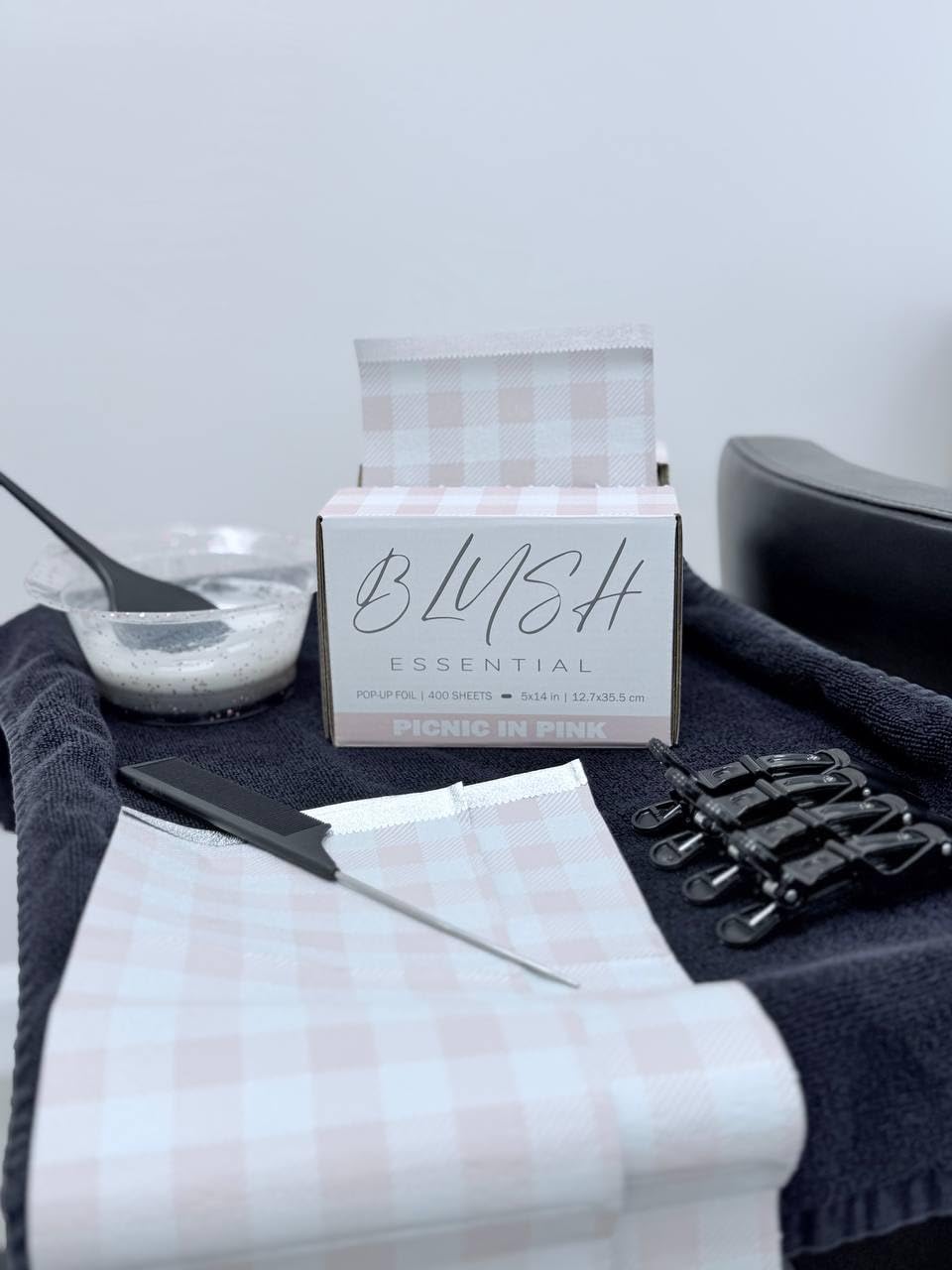 Blush Essential Picnic in Pink Hair Salon Pop Up Foils, Aluminum Foil Sheets for Highlighting and Coloring, Salon Hair Foils, 5"x14", 400 Foil Sheets (LONG FOILS)