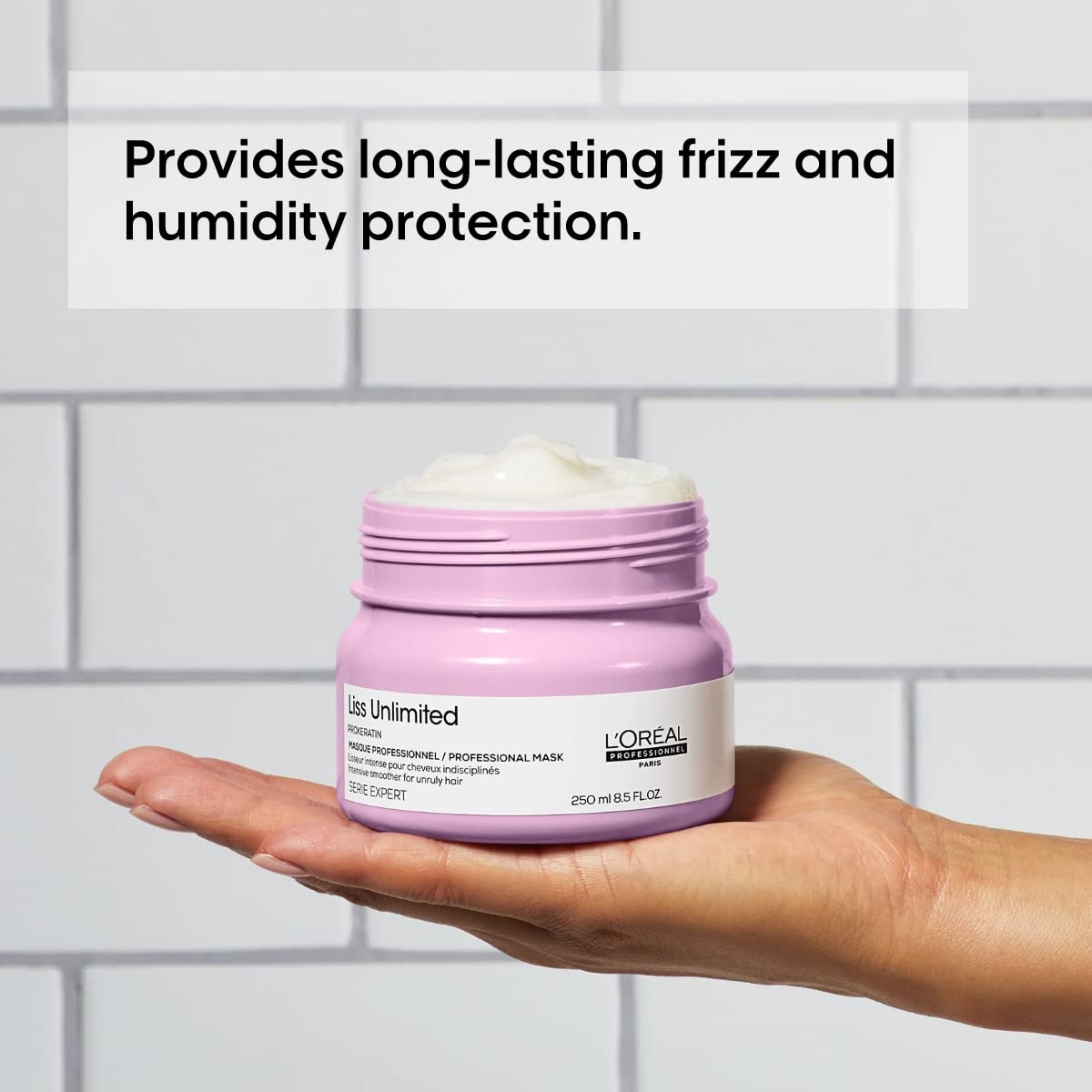 L'Oréal Professionnel Paris Liss Unlimited Mask - Frizz Control & Humidity Protection | Prokeratin Formula