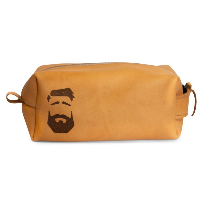 Better Man Beard Toiletry Bag - Premium Leather Dopp Kit with Long Lasting Durability & Handcrafted Detail - Bag-LTHR