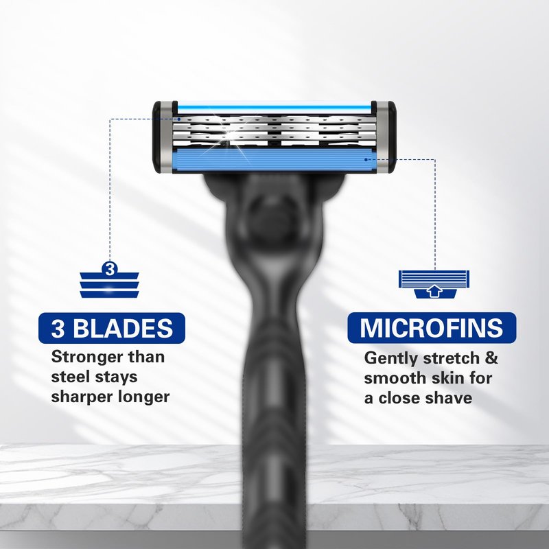 Mach 3 Razor Refills for Men, 16 Count Razor Blade Refills Compatible with Mach 3 razor blades refills