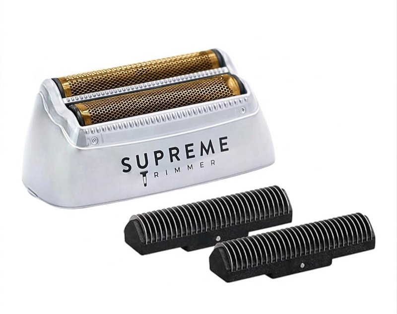 Supreme Trimmer Replacement Foil & Cutter SB63 | Hypoallergenic Foil for Crunch STF602 | Gray