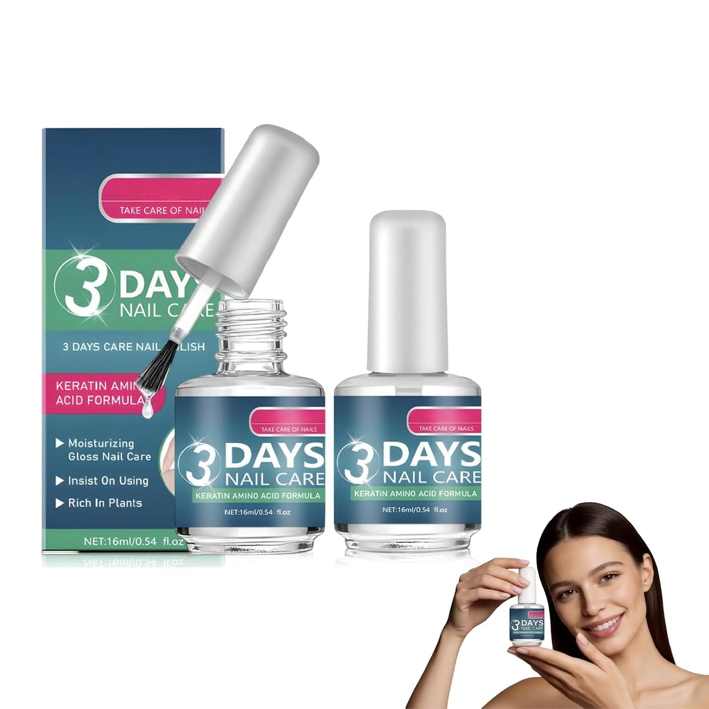 Keratin Nail Strengthener Oil - Repair Weak & Brittle Nails | Fast-Absorbing Treatment with Amino Acids, Aloe & Lavender
