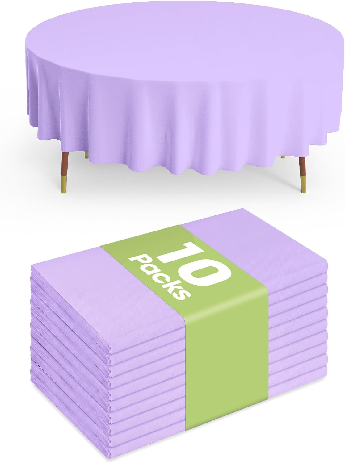 Plastic Table Cloths - 10 Pack Disposable 54 x 108 Inch for Parties, Picnics & Weddings | Rectangle White