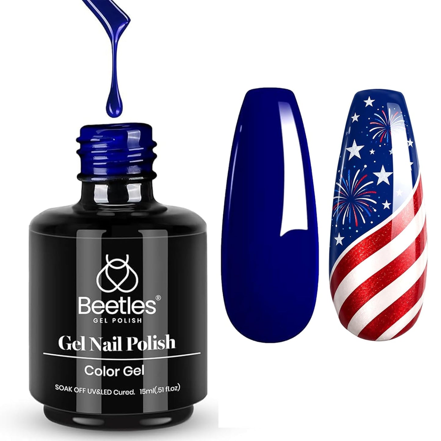 Beetles Purple Gel Polish - Lilac Light Purple Nail Color | 15ml Soak Off UV LED Gel for Summer Manicure